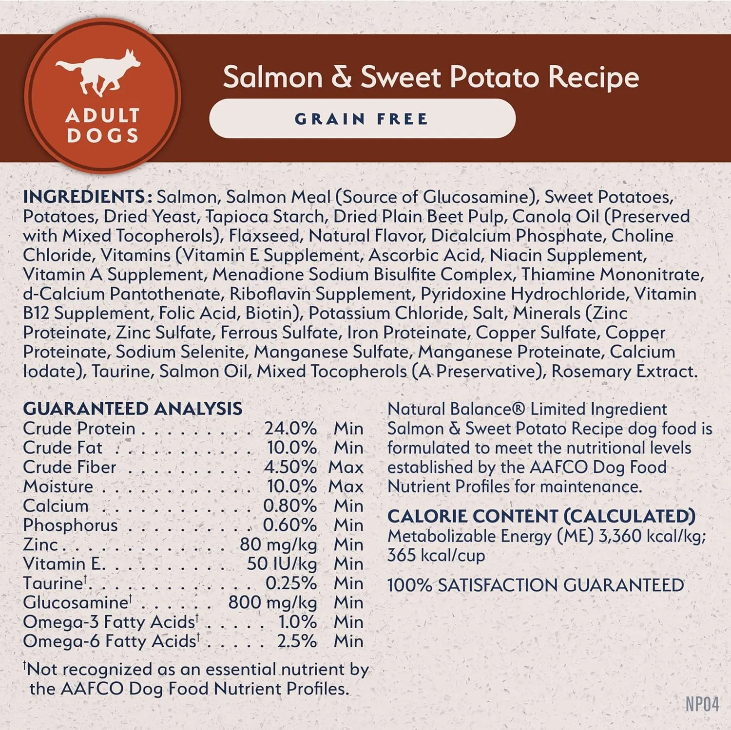 Natural Balance Limited Ingredient Adult Grain-Free Dry Dog Food, Salmon & Sweet Potato Recipe, 4 Pound (Pack of 1)