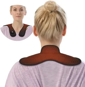 Neck Heating Pad, Cordless Heated Neck Wrap, Portable Heating Pad Mini for Shoulder Pain Relief, Muscle Stiffness 4 Heating Levels, Travel(Black)