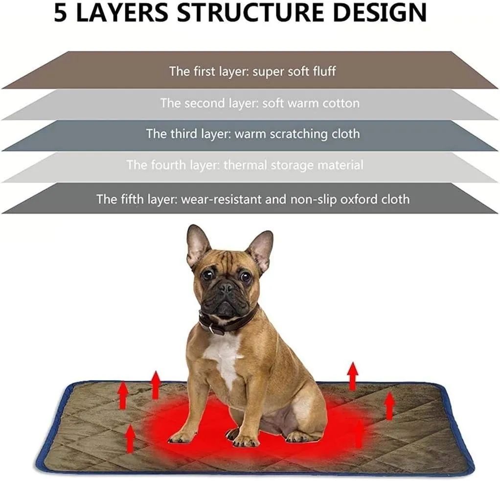 Non-Electric Pet Warming Pad - Thermal Cat & Dog Bed Mat for Indoor & Outdoor Use