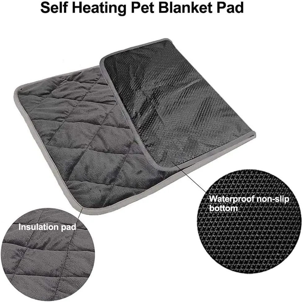Non-Electric Pet Warming Pad - Thermal Cat & Dog Bed Mat for Indoor & Outdoor Use