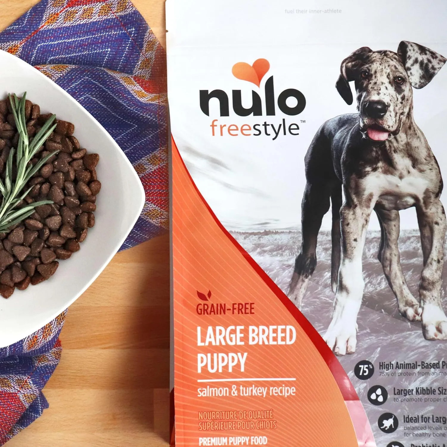 Nulo Freestyle Large Breed Salmon & Turkey Puppy Food, 26 Pound Bag