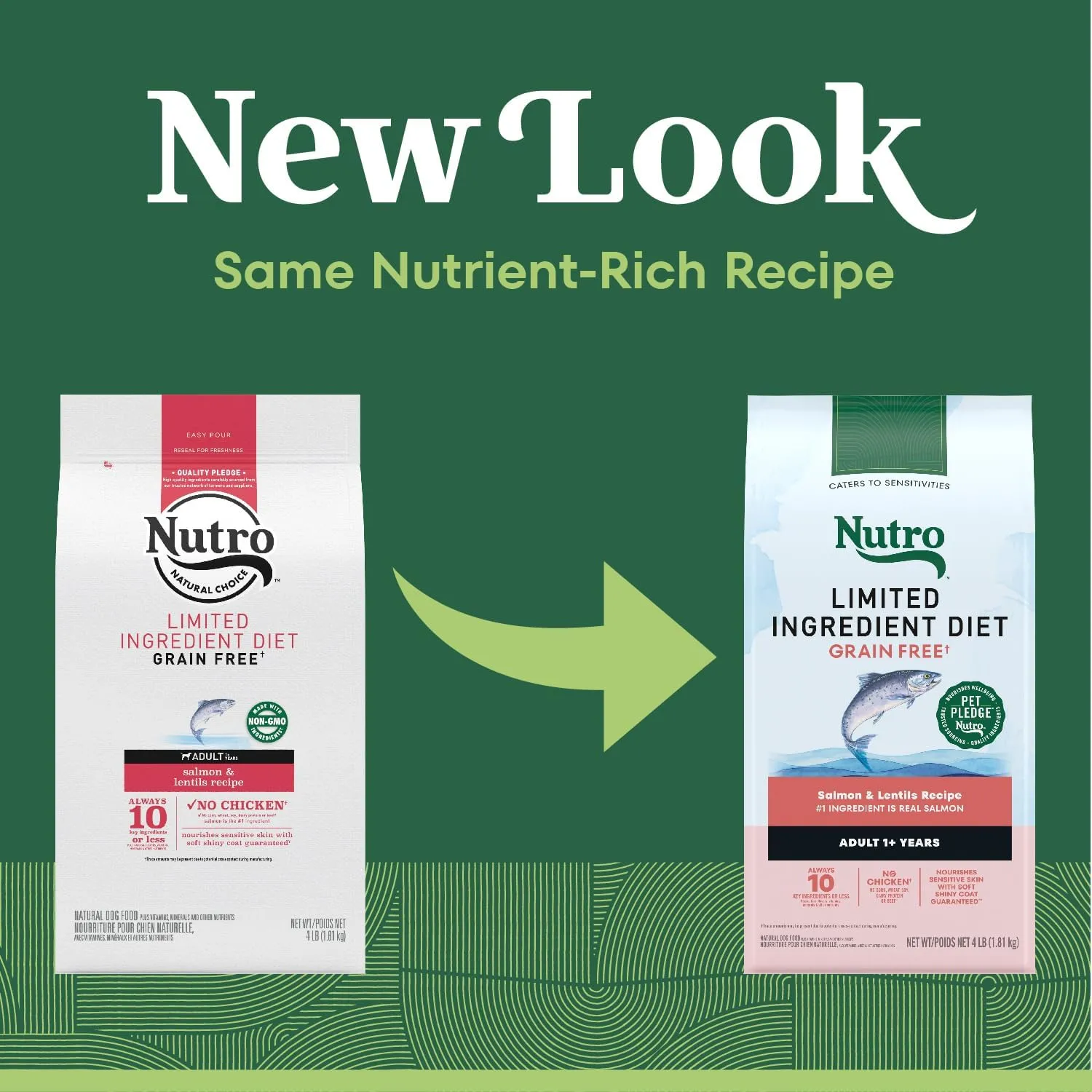 Nutro Limited Ingredient Diet Dry Dog Food, Salmon & Lentils Recipe, 4 lbs.