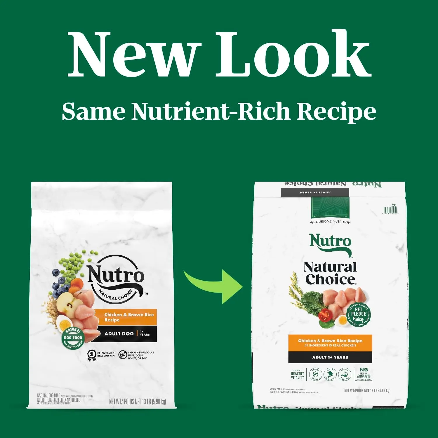 Nutro Natural Choice Adult Dry Dog Food, Chicken and Brown Rice Recipe 13 lbs.