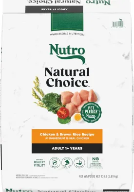 Nutro Natural Choice Adult Dry Dog Food, Chicken and Brown Rice Recipe 13 lbs.