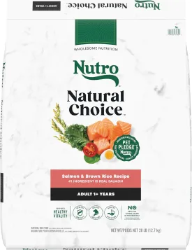 Nutro Natural Choice Adult Dry Dog Food, Salmon & Brown Rice Recipe, 28 lb. Bag