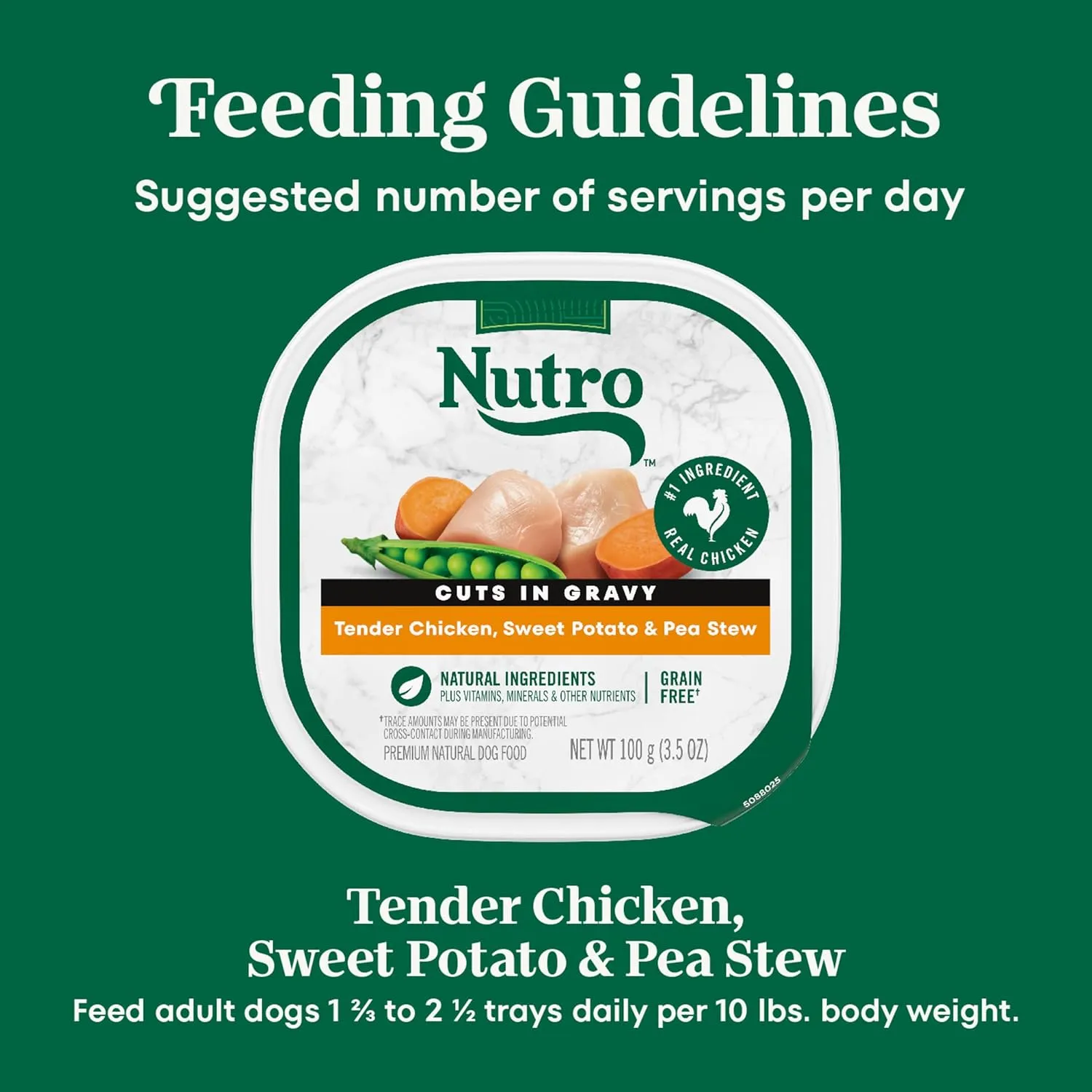 Nutro Natural Choice Cuts in Gravy Wet Dog Food Chicken Recipe, 3.5 oz. Trays (24 Count, Pack of 1)