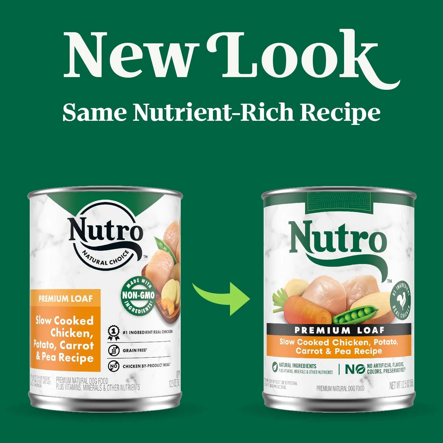 Nutro Natural Choice Premium Loaf Adult Wet Dog Food Chicken Recipe 12.5 oz. Cans (12 Count, Pack of 1)