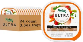 Nutro Ultra Wet Dog Food Grain Free Filets in Gravy Deluxe Chicken Entree, 3.5 oz. Trays (24 Count, Pack of 1)