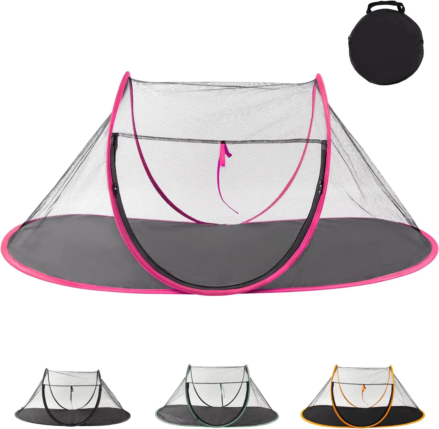 Outdoor Cat Enclosures, Portable Cat Tent for Bearded Dragon, Dogs and Small Animals, Cat Outdoor Tent with Foldable Bag(Rose Red)
