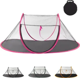 Outdoor Cat Enclosures, Portable Cat Tent for Bearded Dragon, Dogs and Small Animals, Cat Outdoor Tent with Foldable Bag(Rose Red)