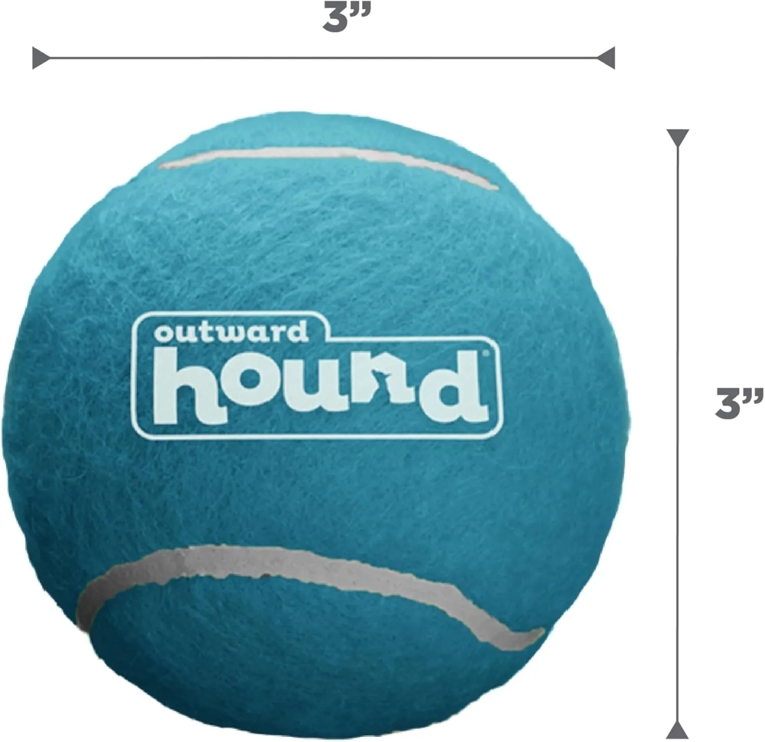 Outward Hound Squeaker Ballz Fetch Dog Toy, Large, 4-Pack for All Breed Sizes