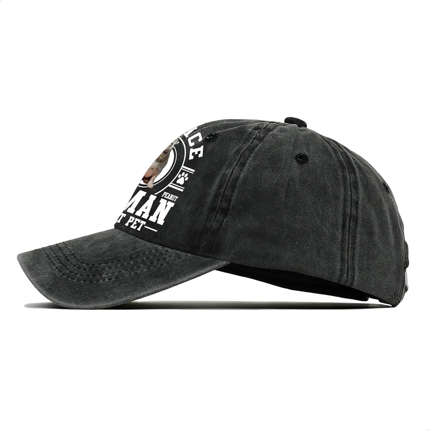 Personalized Vintage Washed Denim Dad Hat, Custom Baseball Cap for Dog Lovers, Fathers Day, for Dad, Papa