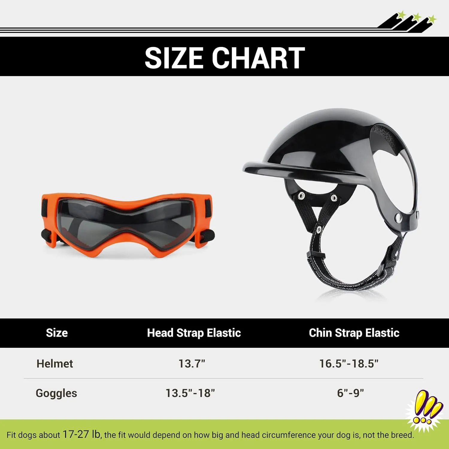 PETLESO Dog Goggles for Small Dogs with Helmet, Pet Sunglasses and Motorcycle Helmet Set for Small Medium Dog Outdoor Driving Walking, Orange