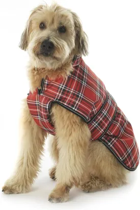 PetRageous 438RPXL Kodiak Heavyweight Waterproof Winter Coat With Full Chest Coverage and Leash Opening for X-Large Dogs, Red Plaid