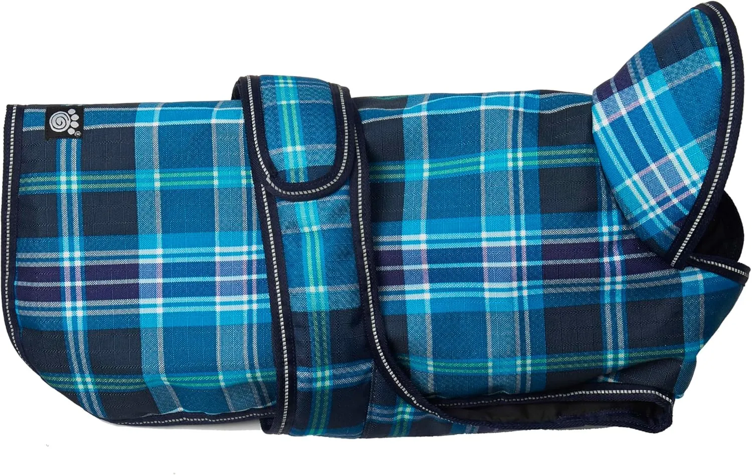 PetRageous 438TXL Kodiak Waterproof Winter Coat With Full Chest Coverage, Leash Opening, 23-Inch Long Heavyweight Jacket for X-Large Dogs, Teal Plaid