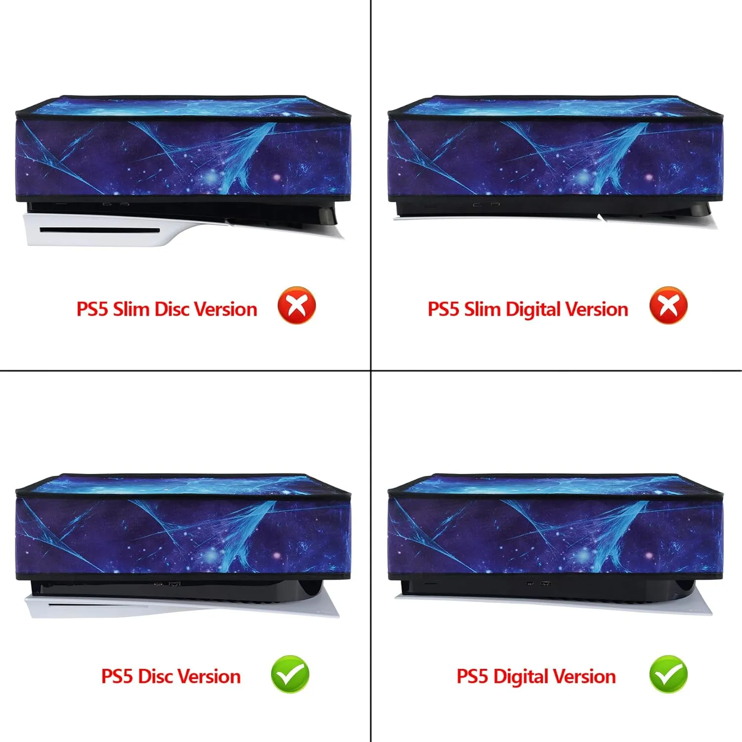 playvital Dust proof Cover Sleeve for ps5 Digital Edition Disc Edition Console