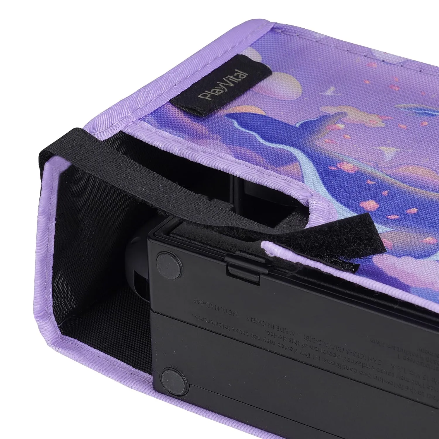 PlayVital Nylon Dust Cover, Soft Neat Lining Dust Guard, Anti Scratch Waterproof Cover Sleeve for Nintendo Switch & Switch OLED Charging Dock - Whale in Dream