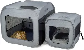 Portable Cat Playpen for Indoor & Outdoor Cats with 2 Rooms, Large Foldable Cat Tent, Cat Cage Fit Kitten, Puppy, Dogs, Pets