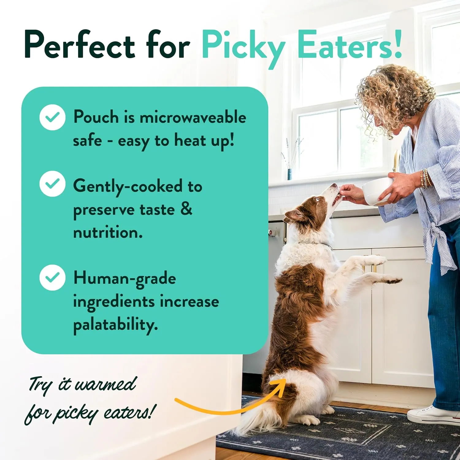 Portland Pet Food Company Rosies Beef N' Rice Fresh Dog Food Pouches - Human-Grade, Gluten-Free Wet Pet Meal Topper & Mixers - Small & Large Breed Puppy & Senior Dogs - Made in the USA - 8 Pack