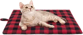 PUPTECK Cat Self Warming Bed Mat - Cozy Self Heating Washable Pet Thermal Pad with Hang Loop, Anti Slip Sleeping Bed for Kitties Puppies Small Animals, Red