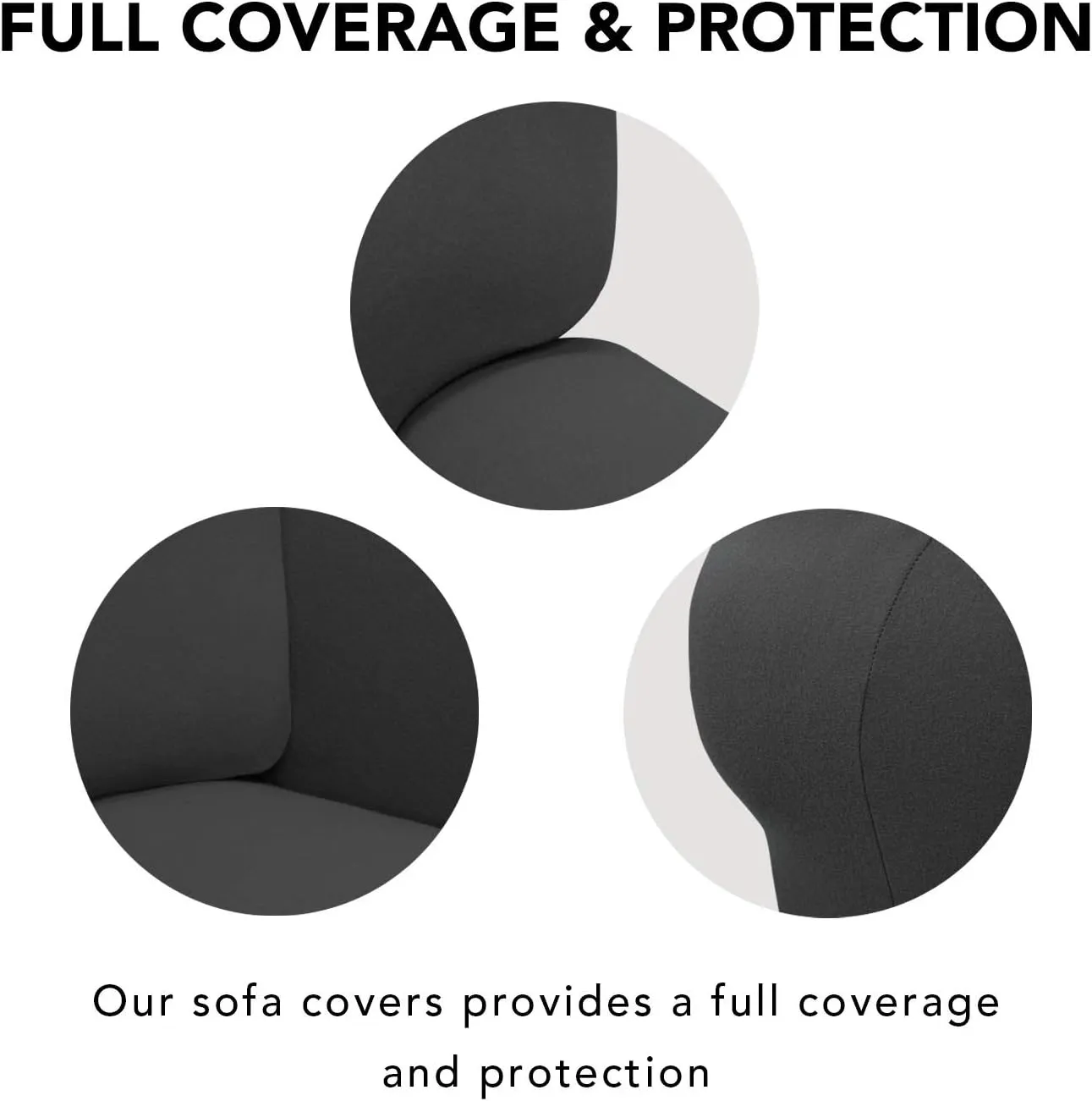 PureFit Super Stretch Sofa Slipcover  Spandex Non Slip Soft Couch Sofa Cover, Washable Furniture Protector with Non Skid Foam and Elastic Bottom for Kids, Pets Loveseat, Dark Gray