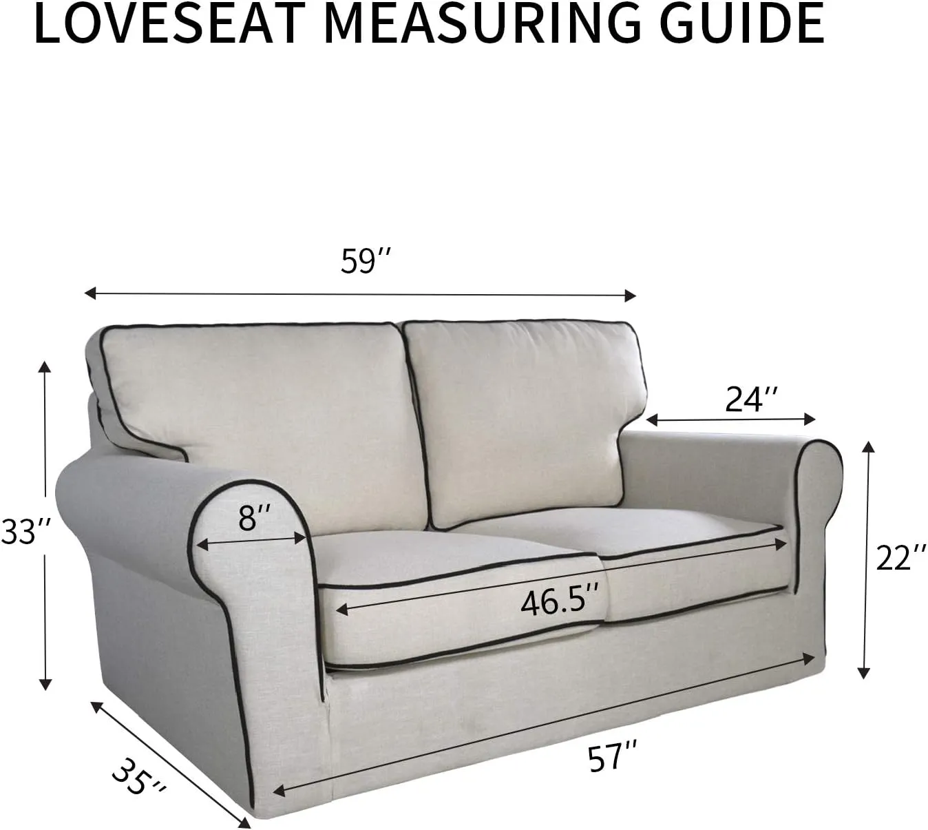 PureFit Super Stretch Sofa Slipcover  Spandex Non Slip Soft Couch Sofa Cover, Washable Furniture Protector with Non Skid Foam and Elastic Bottom for Kids, Pets Loveseat, Dark Gray