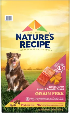 Recipe Grain Free Salmon, Sweet Potato & Pumpkin Recipe Dry Dog Food, 24 Lb. Bag - Delicious, Premium Nutrition Thats Honestly Made and Reasonably Priced