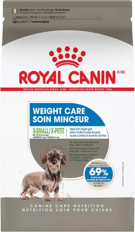 Royal Canin Canine Care Nutrition X-Small Weight Care Dry Dog Food, 2.2 Lb
