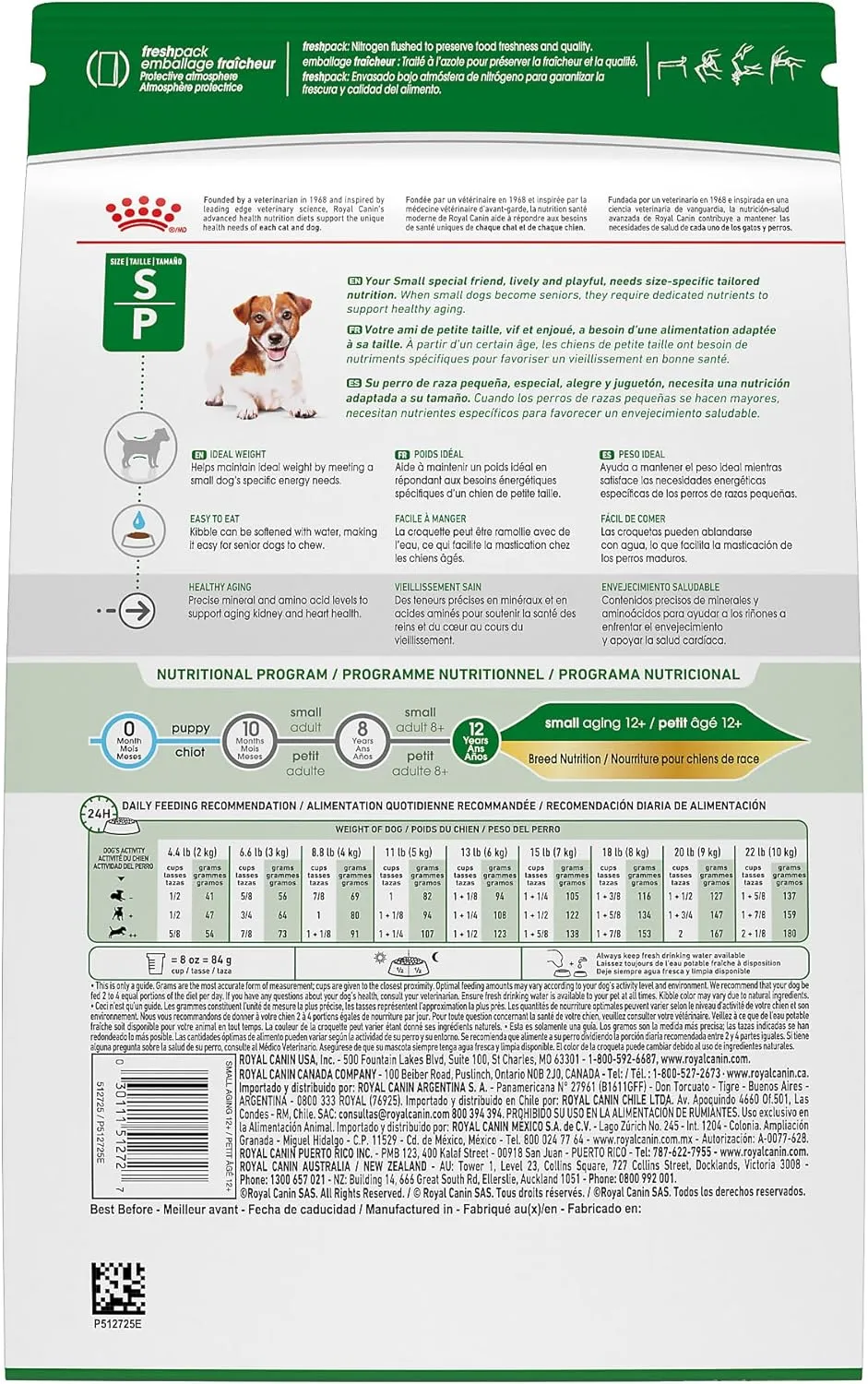Royal Canin Size Health Nutrition Small Aging 12  Dry Dog Food, 2.5 lb bag