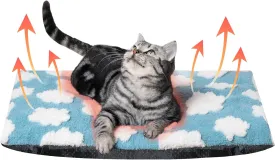 Self Warming Cat Mat Cloud Self Heating Cat Dog Bed 24" x 18" Thermal Cat Mat Extra Warm Pet Pad for Indoor and Outdoor Large Kittens Small Puppy Pets with Washable Removable Cover