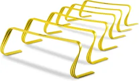 SKLZ 6X Ultra Durable Agility Hurdles - for Athletes of All Skill Levels,6pk of 6-in Tall Hurdles,Bright Yellow Color,Made of Durable, Composite Materials,Easy to Set up & Transport,Comes w/Carry Bag