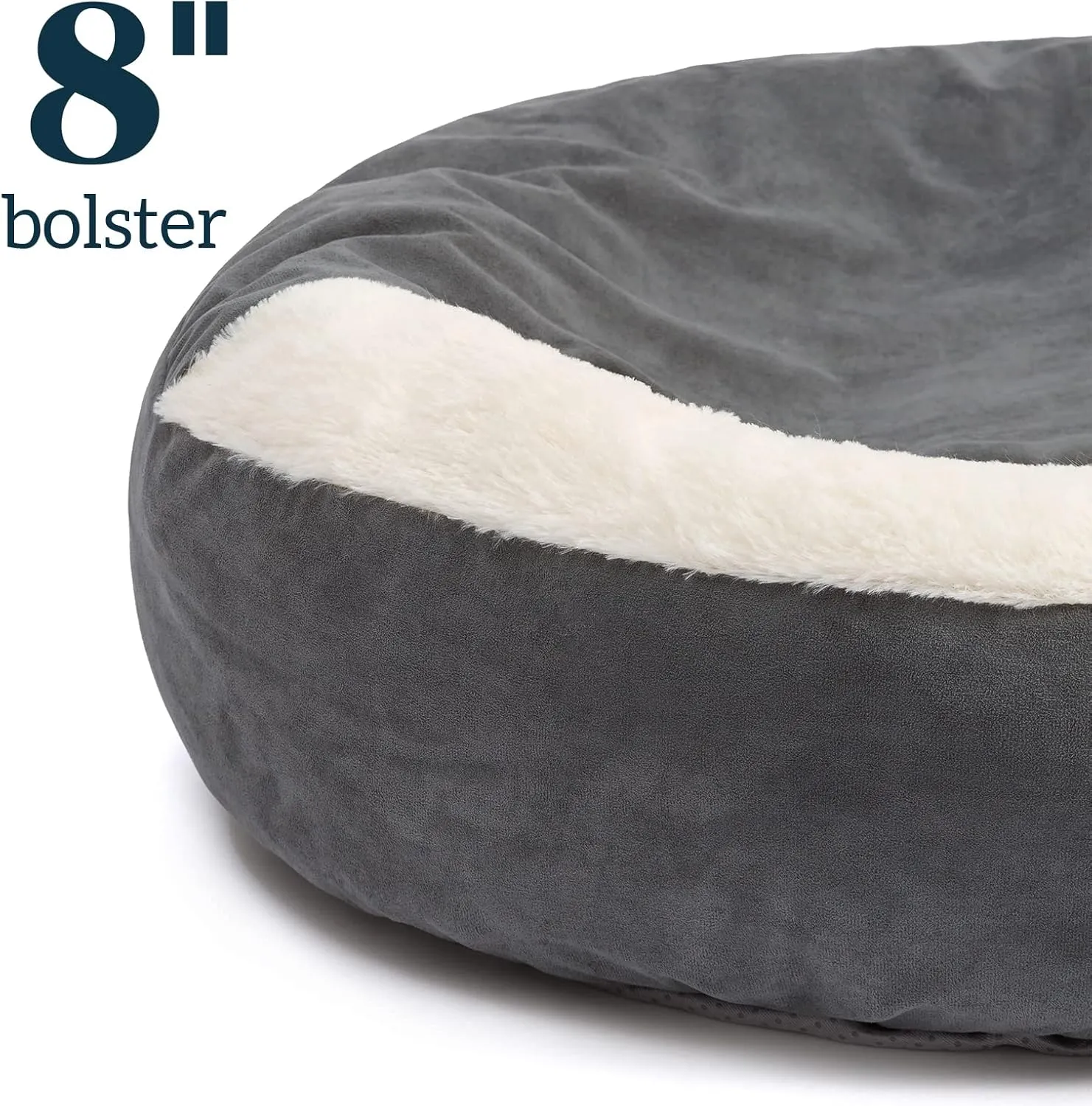 Small Dog Bed for Small Dogs Up to 30lbs - Washable Burrow Puppy Beds with Blanket Attached - Covered Dog Cave Bed with Anti-Slip Bottom - Charcoal Gray, 27"