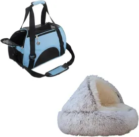 Small Pet Carrier for Small Dogs Puppy Cats Kitten and Cozy Cat Cat Cave Bed