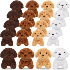 Sosation 20 Pcs Mini Plush Stuffed Puppy Bulk Graduation Party Favor Gift Dog Party Gift Toy Soft Plush Dog for Kids Graduation Goodie Bag Fillers Baby Shower Birthday Carnival Prize(Multicolor)