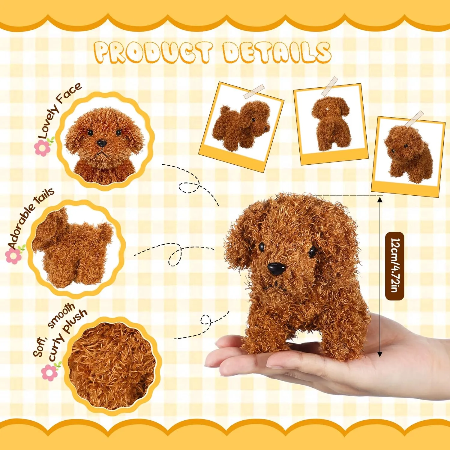 Sosation 20 Pcs Mini Plush Stuffed Puppy Bulk Graduation Party Favor Gift Dog Party Gift Toy Soft Plush Dog for Kids Graduation Goodie Bag Fillers Baby Shower Birthday Carnival Prize(Multicolor)