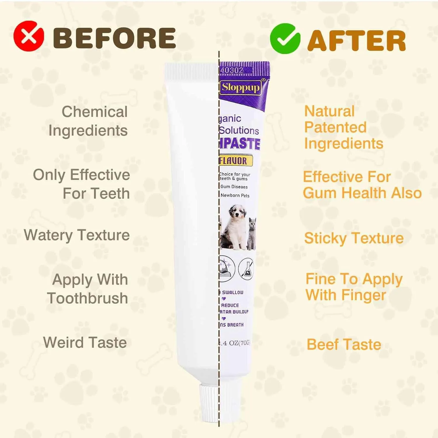 Toothpaste | Teeth Cleaning and Fresh Breath Dental Care for Ojos Azules (Extinct) Cat Kittens and Adult Cats | Soothes Inflamed Gums | Safe for Puppies | Vet Formulated 1 Pack (2.4 OZ)