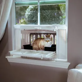 VistaLoo Window Catio, Perch & Litter Box  Premium Outdoor Freedom for Indoor Cats, Natural Odor-Free Living & Enrichment, All Weather Comfort, Easy Clean, Saves Space, 2-Year Protection, USA Made