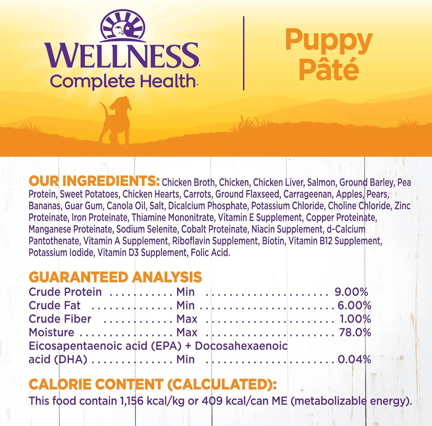 Wellness Complete Health Natural Wet Canned Puppy Food, Puppy Chicken & Salmon 12.5-Ounce Can (Pack of 12)