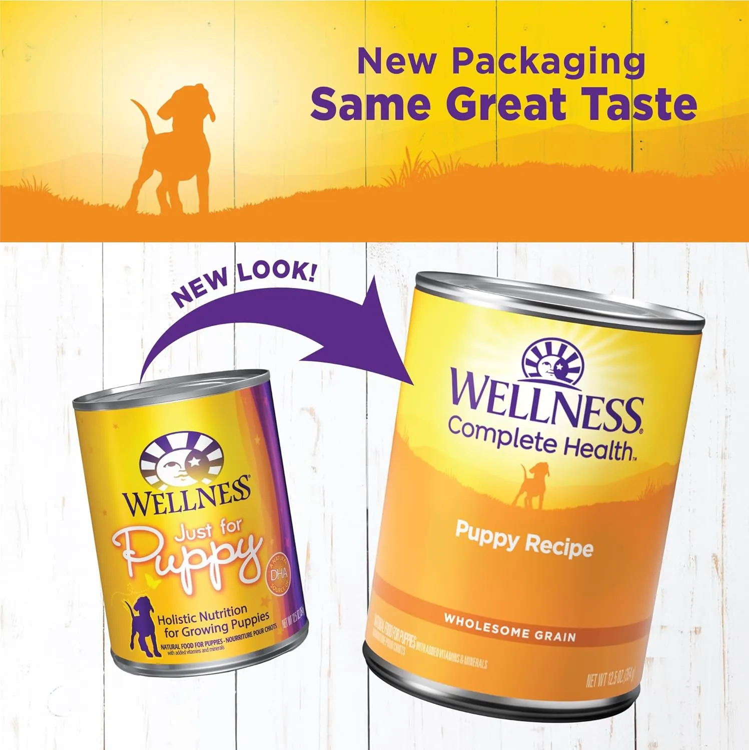 Wellness Complete Health Natural Wet Canned Puppy Food, Puppy Chicken & Salmon 12.5-Ounce Can (Pack of 12)