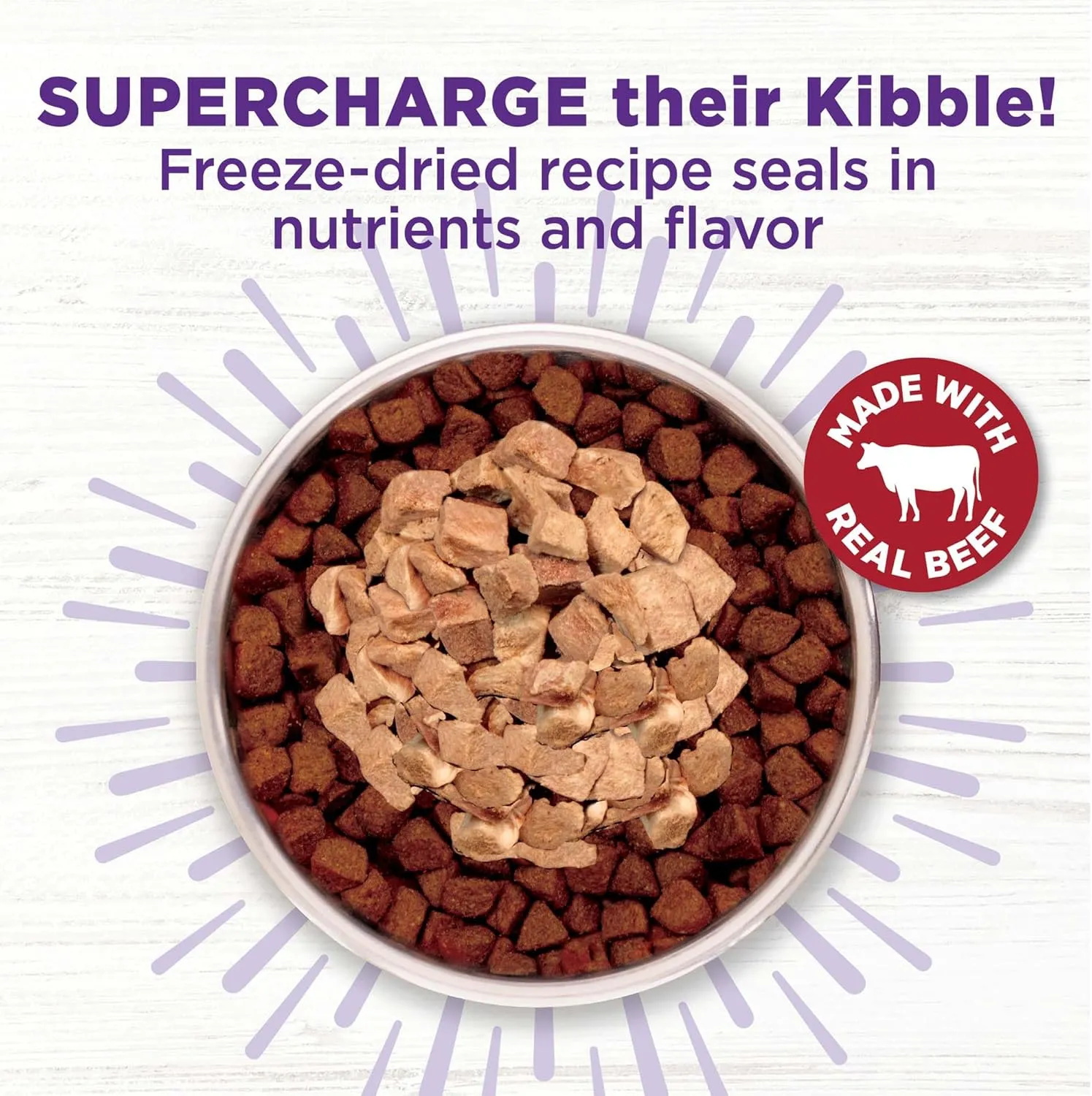 Wellness CORE Bare Bowl Boosters for Dogs, Grain-Free Freeze-Dried Food Mixer Or Topper, Made with Natural Ingredients (Beef, 4-Ounce Bag)