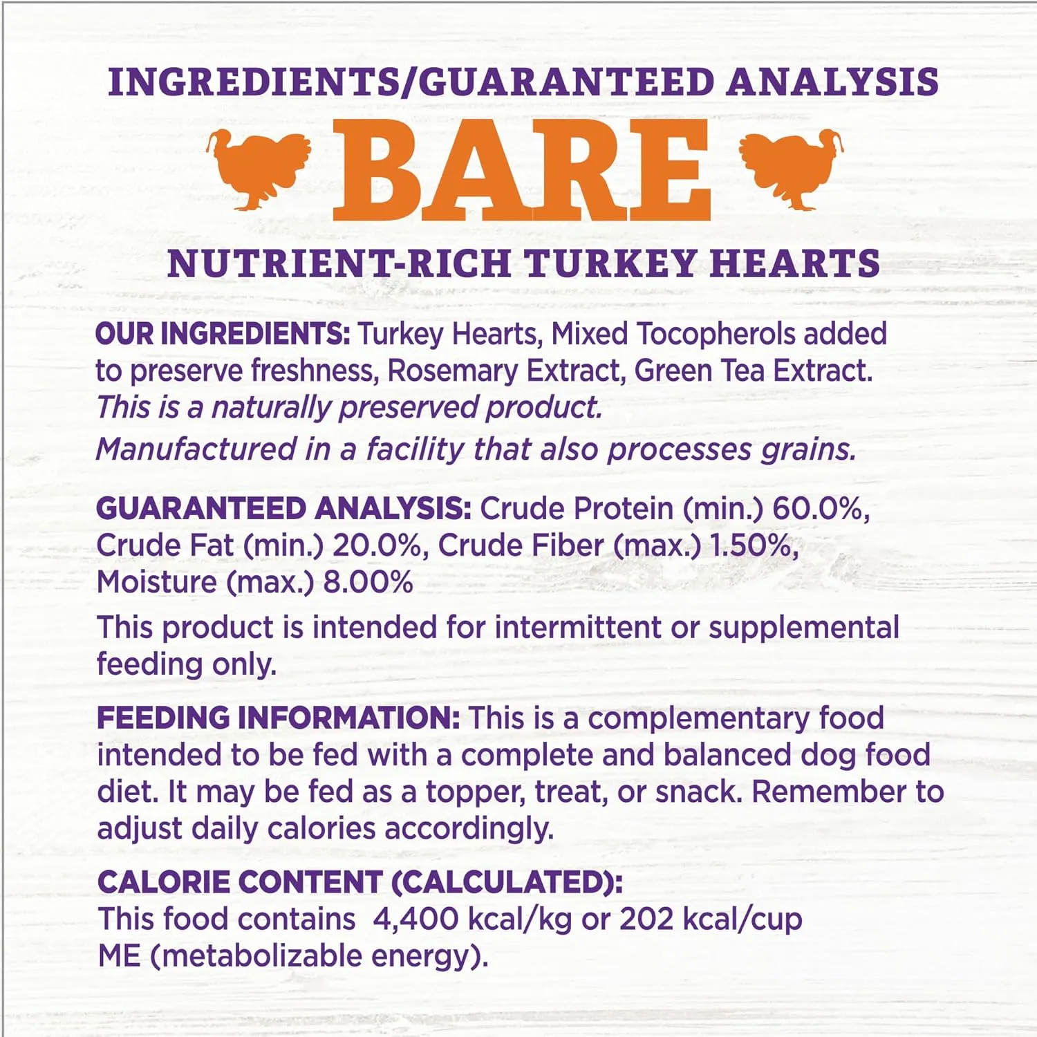 Wellness CORE Bare Bowl Boosters For Dogs, Grain-Free Freeze-Dried Food Mixer Or Topper, Made with Natural Ingredients (Turkey, 4-Ounce Bag)