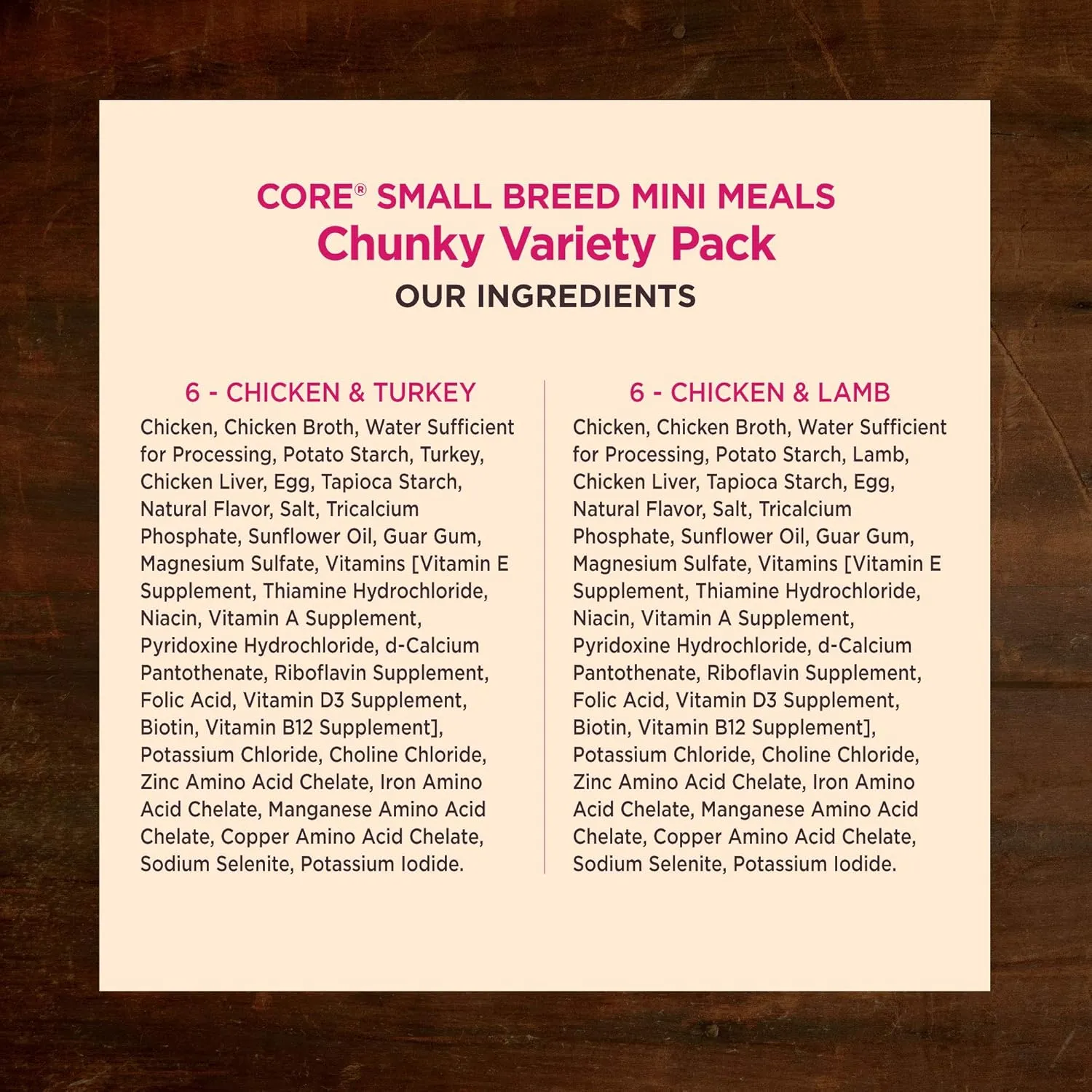 Wellness CORE Natural Grain Free Mini Meals Shredded Variety Pack, 3-Ounce (Pack of 12)