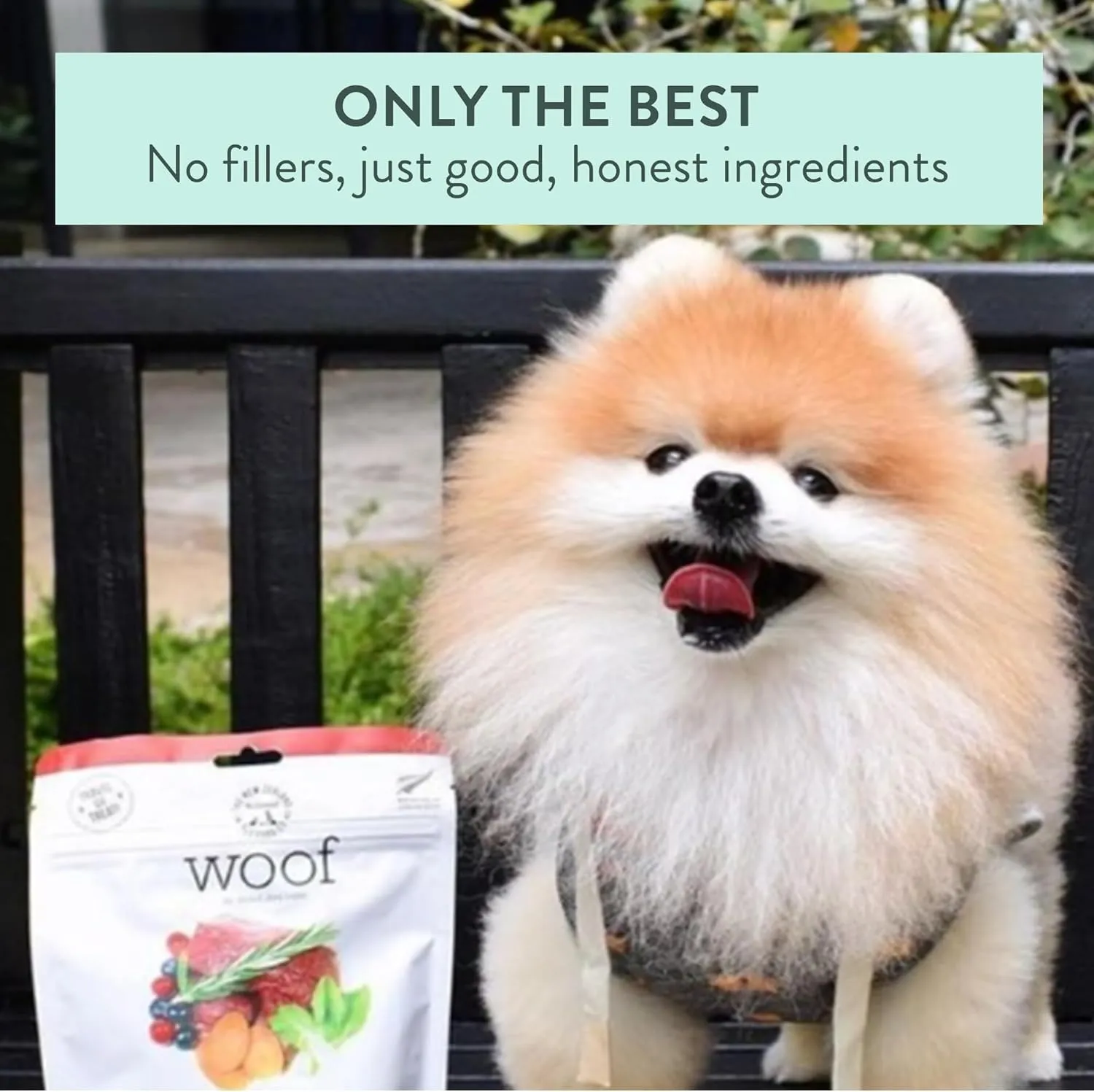 Woof - Air Dried Dog Food, Dog Food Toppers for Dry Food, High Protein, Natural Dog Food, Limited Ingredient Recipe Dry Dog Food, Wild Venison, 3.5 oz