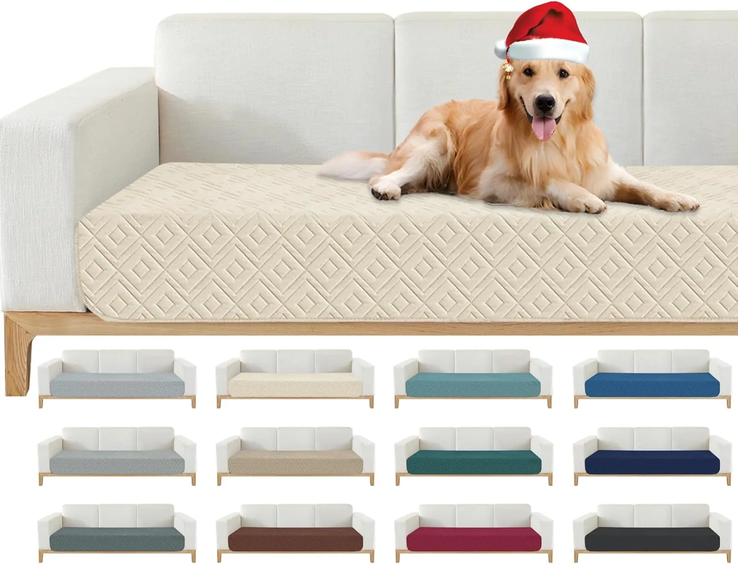 ZNSAYOTX 2025 Waterproof Dog Blankets (30"x70") Comfy Sofa Mat for Pets, New Upgrade Bed Couch Pads Super Soft Anti Slip, Indoor Incontinence Sofa Furniture Protector Durable Washable Blanket (Beige)